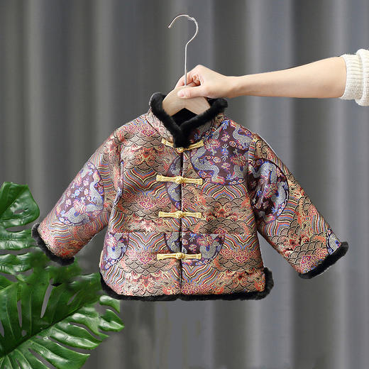 中国风宝宝拜年服冬季男童礼服汉服儿童新年唐装过年周岁喜庆衣服 商品图2