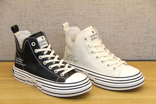 豪行春季新款20178701小白鞋女高帮牛皮鞋百搭休闲运动板鞋爆款鞋 专柜正品 商品图2