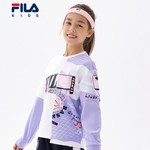 小斐乐女童洋气卫衣2022年春季新款中大童儿童时尚运动上衣K12G213204 商品图0