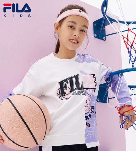 小斐乐女童洋气卫衣2022年春季新款中大童儿童时尚运动上衣K12G213204 商品图1