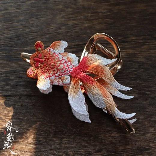 云深雾浅 锦鲤 原创盘发发夹百搭古风鲨鱼夹汉服发抓夹子头饰发饰 商品图0