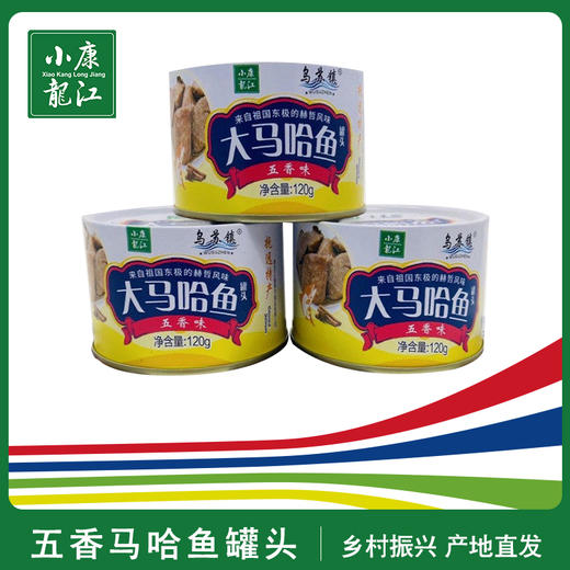 乌苏镇大马哈鱼五香味罐头120g*3罐装 商品图0