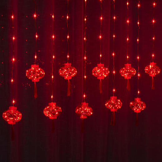 【一串串小灯笼，装满新春祝福】小灯笼挂饰树上阳台户外吊灯新年氛围装饰挂件红灯笼发光LED灯 商品图3
