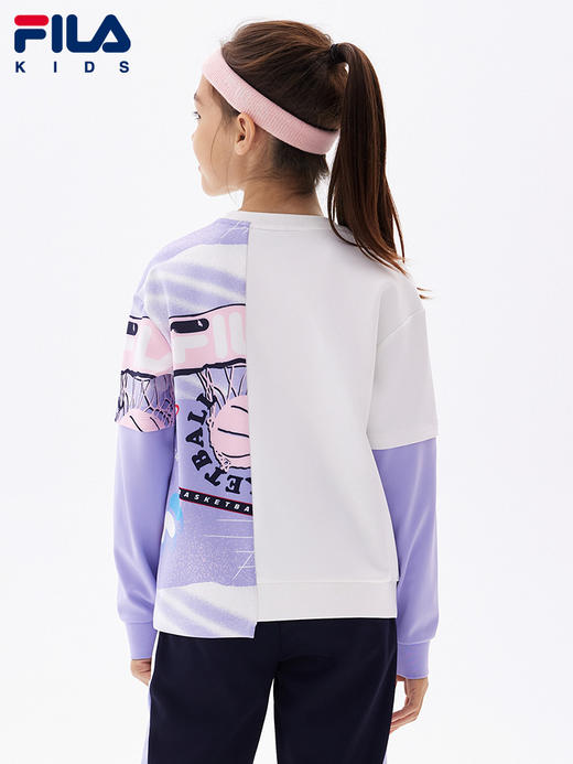 小斐乐女童洋气卫衣2022年春季新款中大童儿童时尚运动上衣K12G213204 商品图3