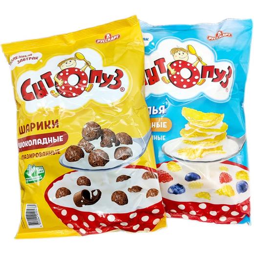 【中欧班列精选】WWJ 俄罗斯进口拉迈尔巧克力球谷物食品代餐玉米片早餐麦片 商品图1