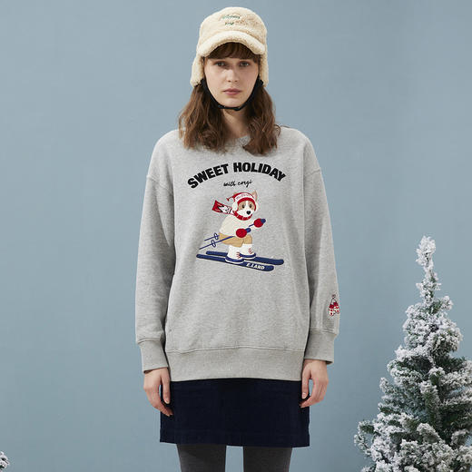 衣恋洋气螺纹圣诞款圆领卫衣EEMTB4CC8M 商品图5