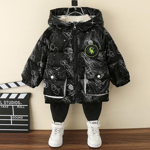 男童冬装羽绒棉服2021年新款洋气宝宝夹棉外套潮儿童韩版加厚棉袄 商品图1