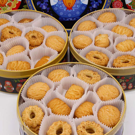 【中欧班列精选】WWJ俄罗斯套娃曲奇饼干 铁盒礼盒装400g/盒 随机发 商品图5