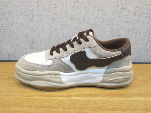 2021冬季新款豪行真皮休闲女鞋21478071时尚运动系带加绒棉鞋正品 商品图2