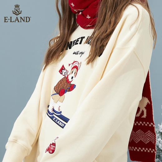 衣恋洋气螺纹圣诞款圆领卫衣EEMTB4CC8M 商品图3