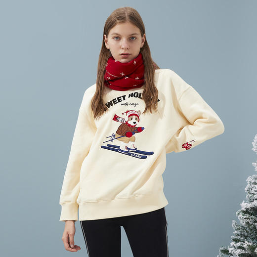 衣恋洋气螺纹圣诞款圆领卫衣EEMTB4CC8M 商品图6