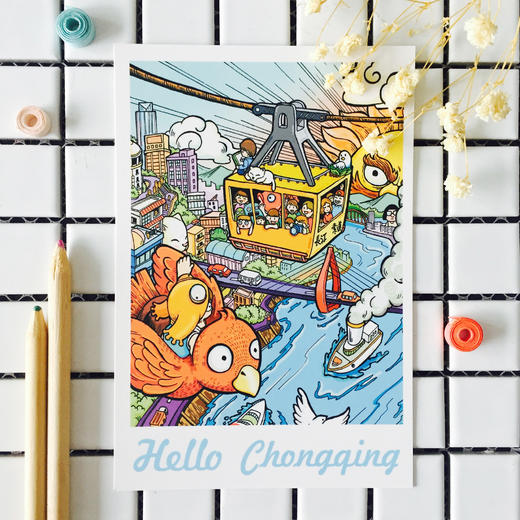 山城插画明信片（4张）/明信片/山城原创旅游纪念品 商品图2