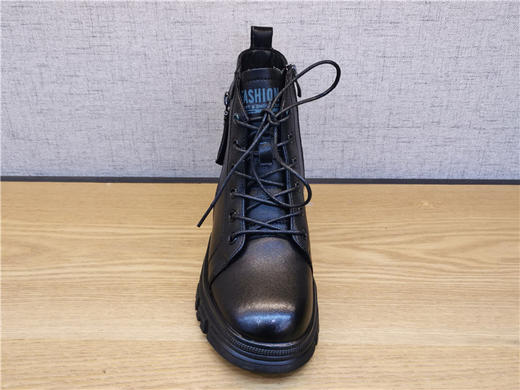 2021豪行冬季新款正品真皮舒适百搭加绒低跟女棉鞋短靴21455275 商品图2