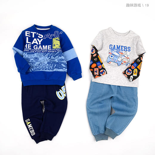 商场同款棉果果春季男童小毛圈圆领套头卫衣M112180222085 商品图5