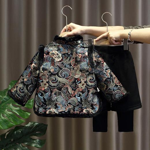 【精选优质面料 】宝宝拜年服中国风周岁礼服男童唐装女童过年汉服婴儿喜庆冬装套装 商品图3