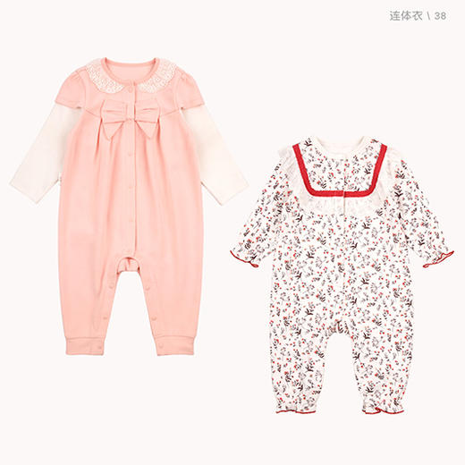 商场同款棉果果春季女童双层对开连体衣连身衣哈衣M124722222120 商品图7