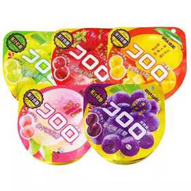 【9.9限时秒杀】UHA悠哈52g果汁软糖水果味小零食酷露露袋装味觉糖爆浆葡萄味糖果