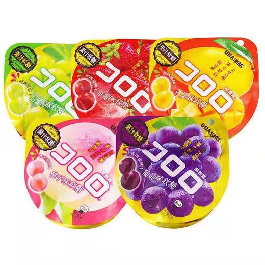 【9.9限时秒杀】UHA悠哈52g果汁软糖水果味小零食酷露露袋装味觉糖爆浆葡萄味糖果 商品图0