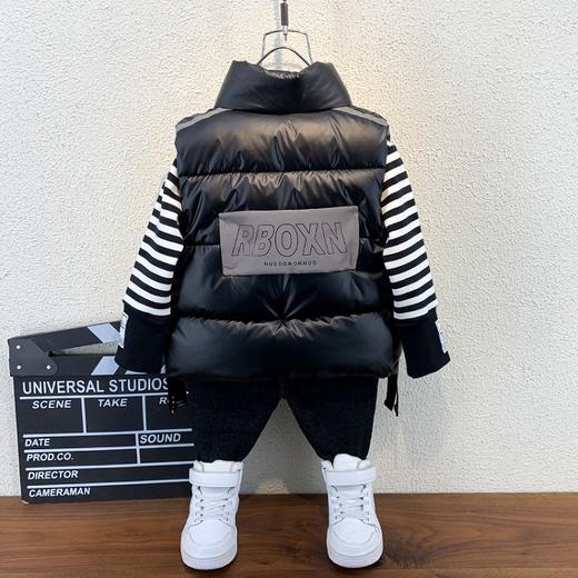 【帅气时尚 保暖舒适】男童马甲外穿2021新款洋气潮女宝宝冬装加厚坎肩儿童保暖棉衣背心 商品图1