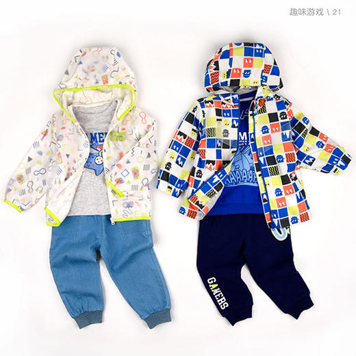 商场同款棉果果春季男童印花连帽外套M112100322089 商品图4