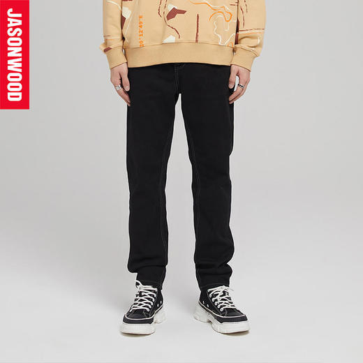 坚持我的JASONWOOD  21年冬装新品时尚牛仔裤411117241 商品图0