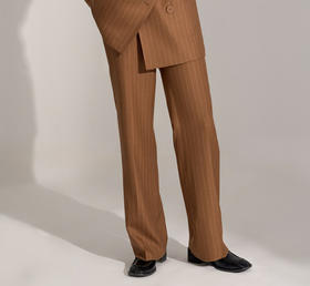 三石一澜女装21春新款羊毛全场阔腿西装裤SF12103067