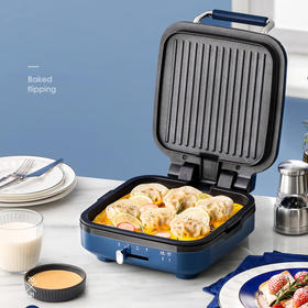 摩飞电饼铛，煎烤烙炒样样精通，快手早餐、营养午餐、浪漫晚餐，被美食治愈的每一天，可拆卸设计，轻松清洗