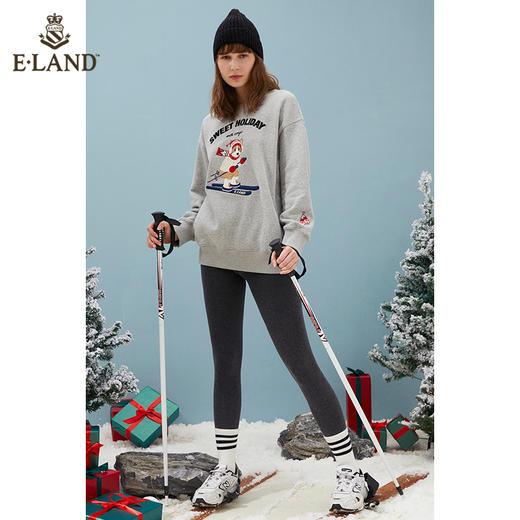 衣恋洋气螺纹圣诞款圆领卫衣EEMTB4CC8M 商品图1