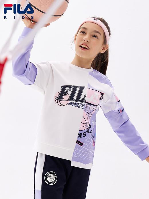 小斐乐女童洋气卫衣2022年春季新款中大童儿童时尚运动上衣K12G213204 商品图2