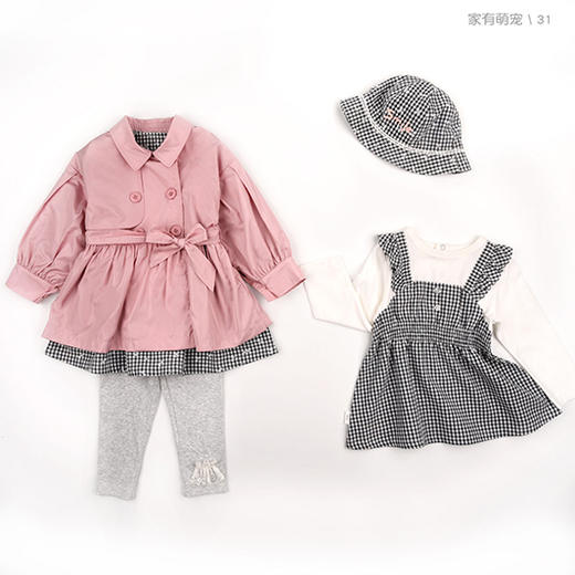 商场同款棉果果春季女童英伦裙式风衣M122100322125 商品图6