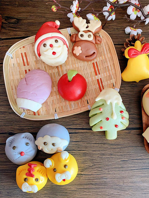 21日20点【人手工卡通馒头】手工打馅儿丨高温灭菌儿童早餐半成品早点黑芝麻+花生+紫米+豆沙四种馅儿6个*3盒【冷冻保质期60天】觅食 商品图5