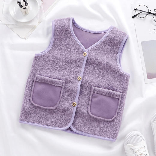 【加绒保暖 防风御寒 】新款儿童摇粒绒马甲秋冬加厚宝宝婴儿上开衫衣保暖男女童装潮 商品图10