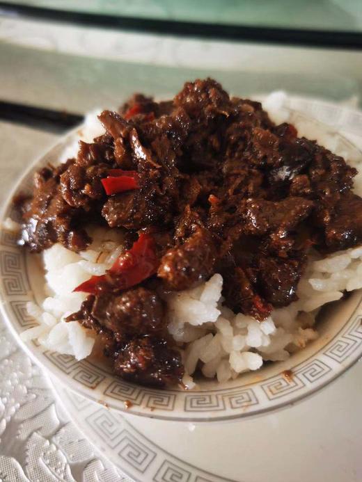 【新组合：原味+辣味】所有人都喜欢的内蒙大块牛肉酱138g*4瓶下饭神器每瓶60g以上鲜牛肉原味/辣味觅食 商品图5