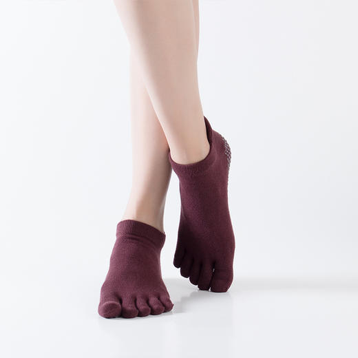 【双后跟防滑】专业双后跟瑜伽袜子防滑五指袜瑜伽袜运动袜  XY000   
双后跟 商品图5