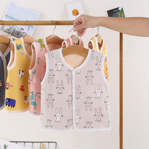 【优质柔绒 顺滑细腻 亲肤保暖】儿童加绒马甲2021冬季新款男童棉马甲韩版婴儿加厚坎肩女童棉背心 商品图14