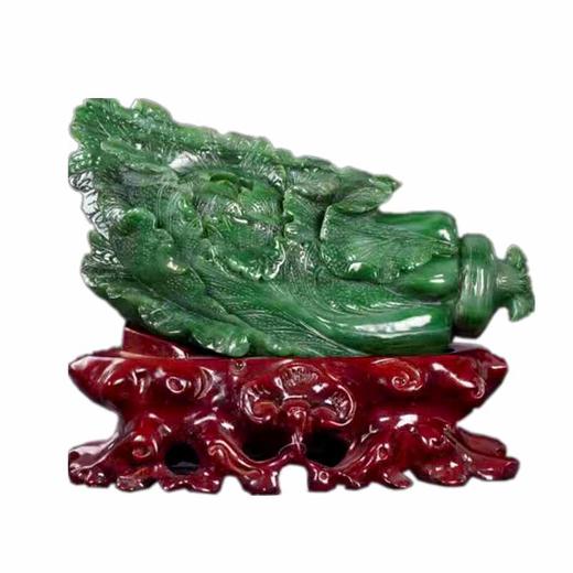 和田碧玉《遇百财》玉雕孤品 商品图0