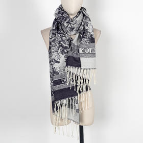 复古印花流苏 针织围巾 5Z21DV2779