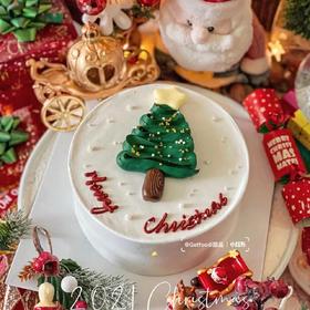 手绘圣诞树（进口淡奶油➕水果夹层）提前3小时预定
