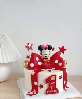 一周岁波点蝴蝶结米妮宝贝（图片是8寸）