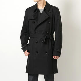 BURBERRY 巴宝莉 男士肯辛顿版型 – 中长款 Heritage Trench 束腰风衣 黑色 8045294 A1189