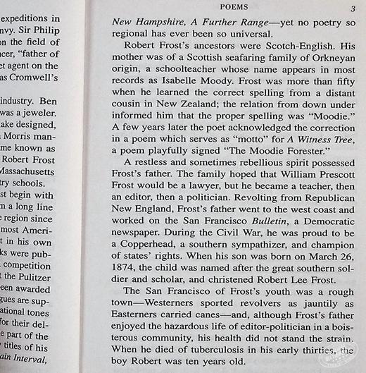 【中商原版】罗伯特 弗罗斯特的诗歌 英文原版 Robert Frosts Poems Paul Theroux 英文文学 英文诗歌 商品图5