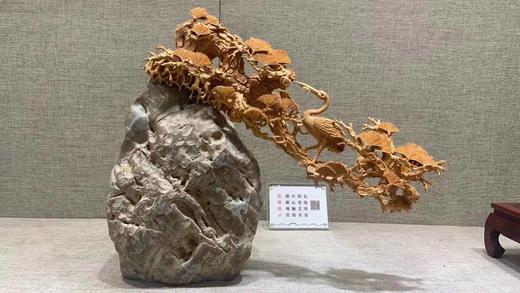 松鹤延年°黄杨木摆件 商品图0