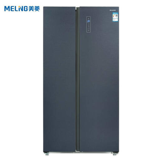 美菱626L风冷无霜0.1度精准温控双变频家用节能对开门双开门冰箱一级能效大容量钢化玻璃面板 BCD-626WPB星云墨 商品图0