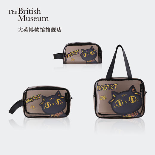 大英博物馆安德森猫和她的朋友们巴斯特透明洗漱包化妆品收纳包 商品图1
