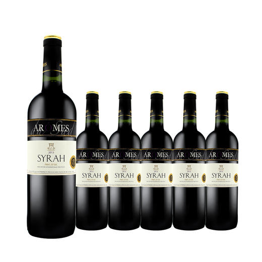 【整箱六瓶】法国原瓶进口红酒 奥莫斯-西拉干红葡萄酒 Aromes du Sud Syrah 750ml*6 商品图0