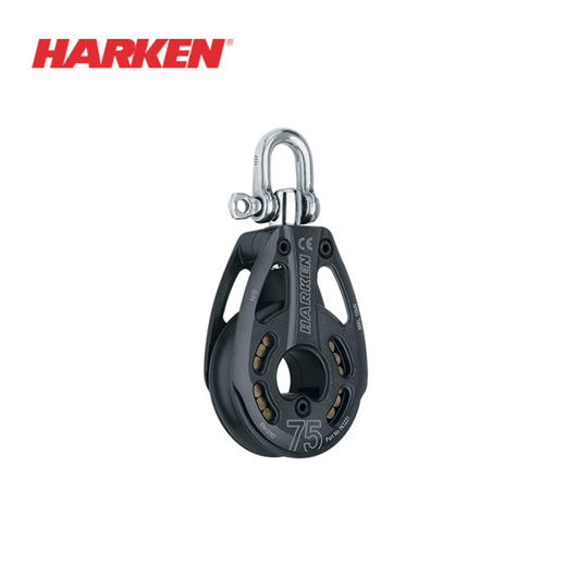 Harken 滑轮75 MM BLACK MAGIC SINGLE PULLEY -SWIVEL 商品图0