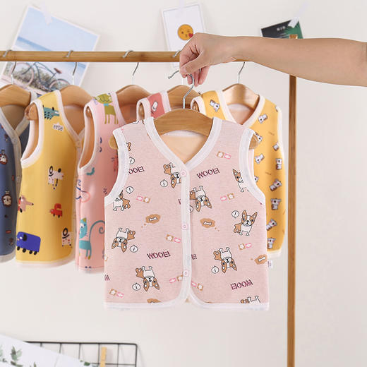 【优质柔绒 顺滑细腻 亲肤保暖】儿童加绒马甲2021冬季新款男童棉马甲韩版婴儿加厚坎肩女童棉背心 商品图12