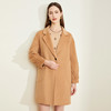 LH9R3斯尔丽瑟俪2021秋冬新款时尚袖口褶皱设计一粒扣通勤双面呢大衣 商品缩略图0