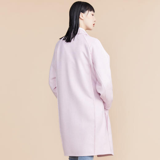 MIIDII谜底2022春新款双色双面呢中长款绵羊毛呢大衣女221MD0024 商品图2