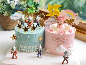 奥特曼 粉色天使奶油蛋糕 下单前请仔细阅读商品详情